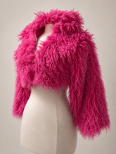 Faux Mongolian Pink Fur
